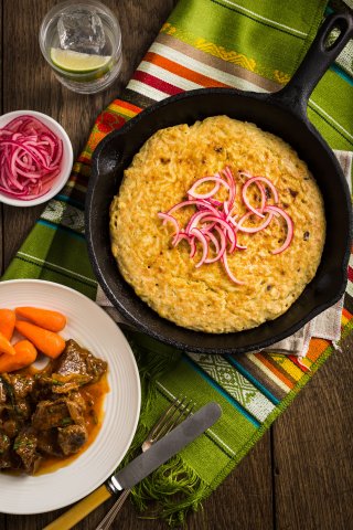 Peru, Short rib stew tacu tacu